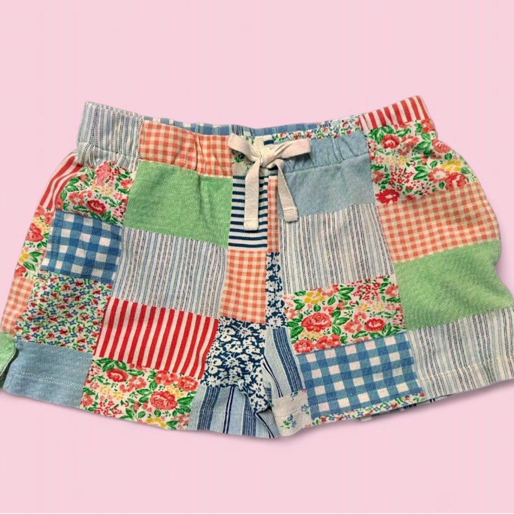 Polo Ralph Lauren Girls Multicolor Pattern Patchwork Shorts Size M 8–10